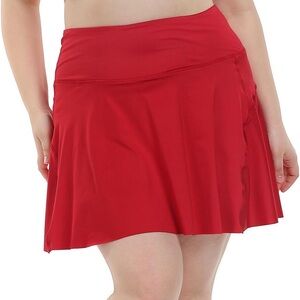 Brand new Women’s Plus Size short trendy Red 2x Pleated Skort